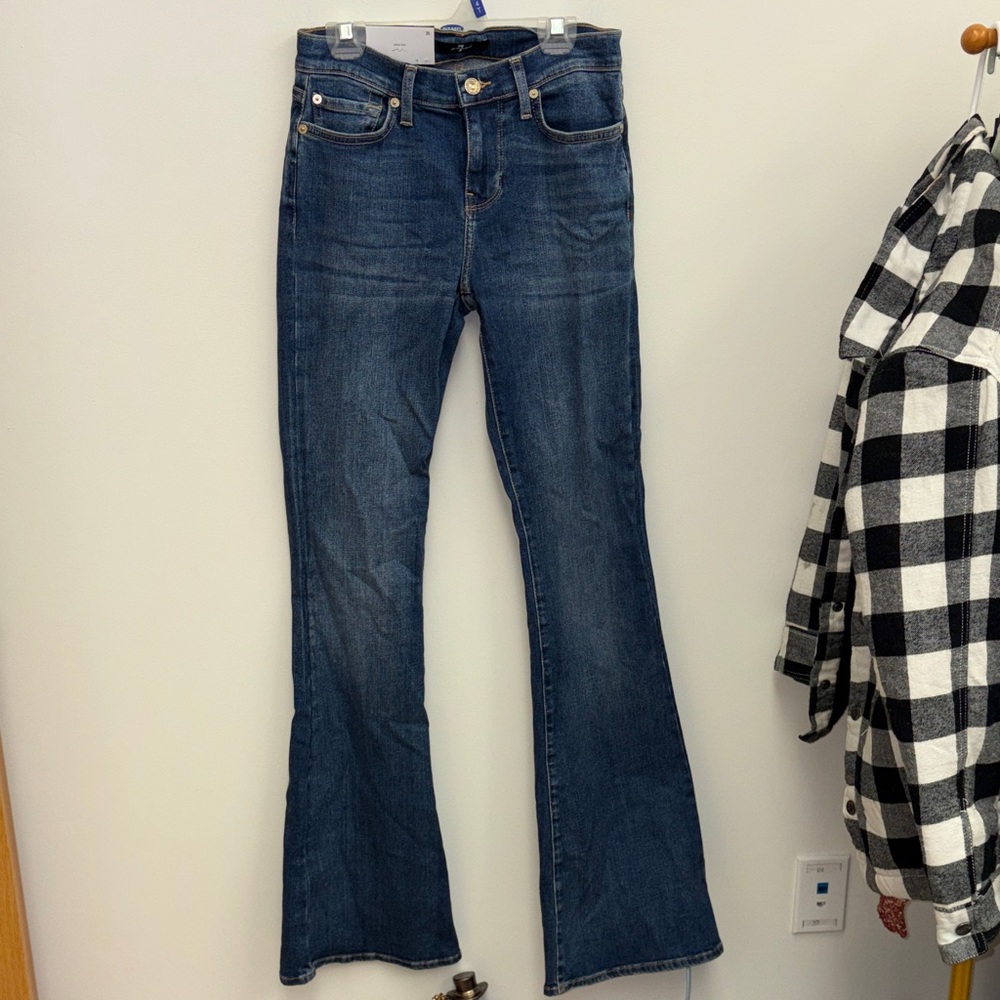 7 For All Mankind Dark Indigo Flare Jeans
